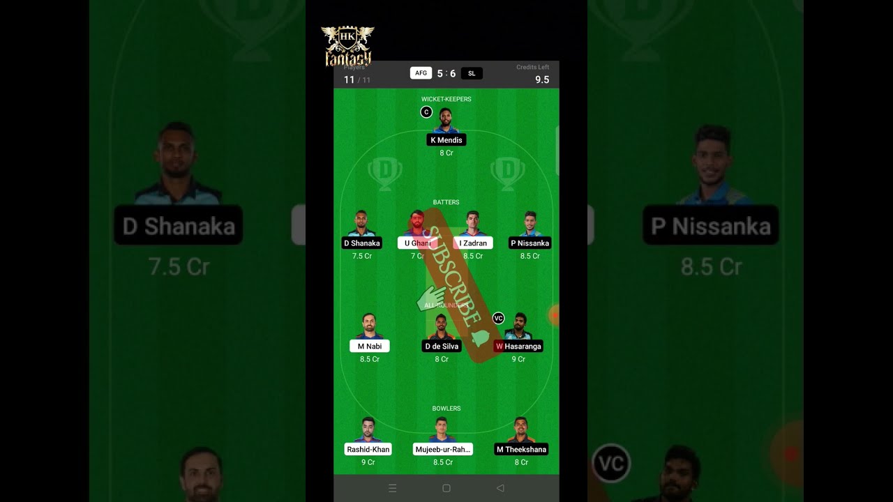 Afg vs Sl Dream11 prediction| Dream11 prediction Sl vs Afg T20|Today match| dream11 team| GL team