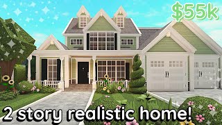 Building A Realistic Bloxburg House 2 Story Aesthetic Build Tutorial