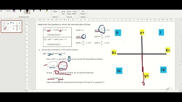 Determining the location of a terminal point given the signs of trigonometric values