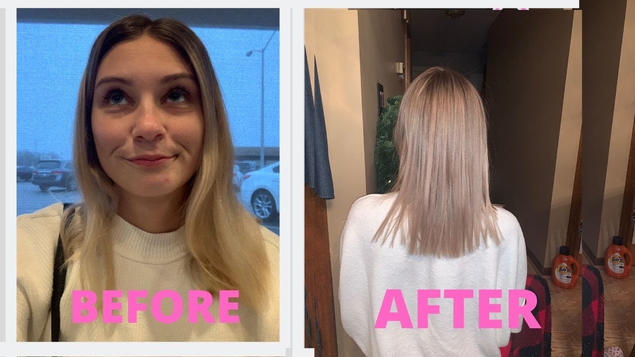 icy blonde hair transformation