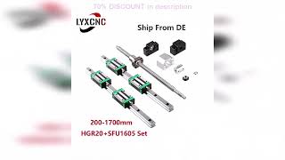 A must-have product! 2pc HGR20 Linear Square Rail+4pc HGH20CA Slide Carriages+1pc SFU1605 Ball Scr