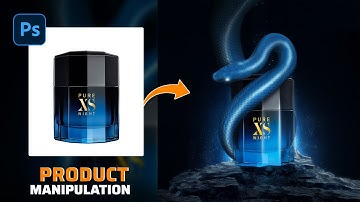 perfume with snake product manipulation design Tutorial in Photoshop