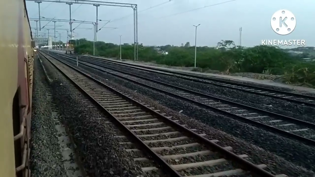 22970 varanasi okha superfast express| approching dwarka railway station gujrat!