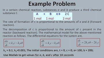 MATLAB for Chemical Engineers - Lesson 06: Solution for Simultaneous Differential Equations