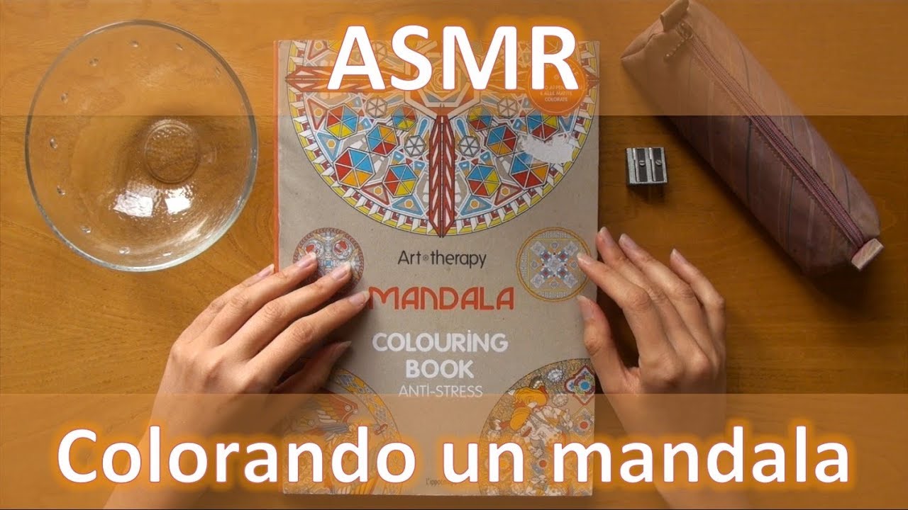 ASMR ITA Colorando un mandala [whispering + inaudible]