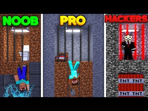 Minecraft Secret Jail Break Noob Vs Pro Vs Hacker Youtube - roblox jailbreak hacker vs pro vs noob