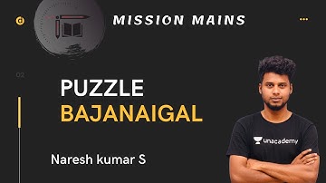Puzzle Bhajanigal || Mr.Naresh kumar || Mission Mains|| Reasoning