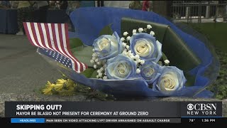 Mayor De Blasio A No-Show At 911 Memorial Glade Ceremony