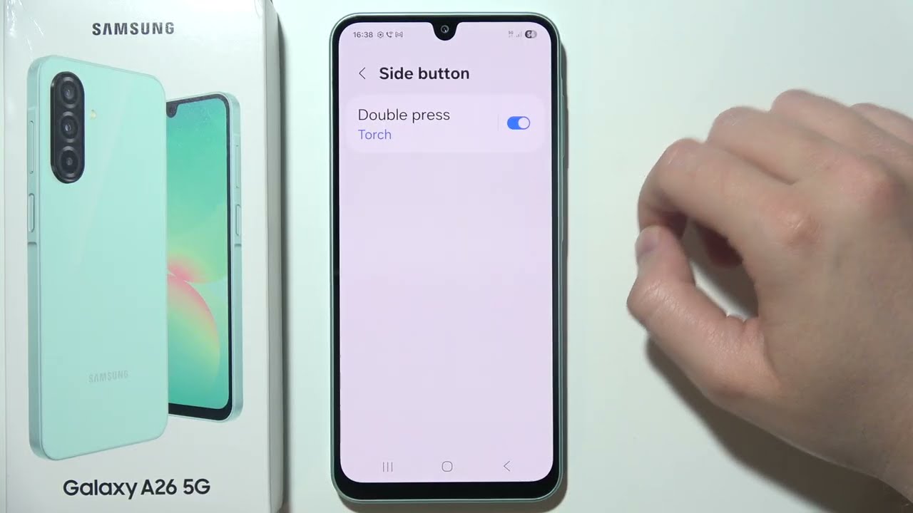 Samsung Galaxy A26 5G: How to Create Flashlight Shortcut