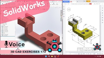 SolidWorks | 3D CAD EXERCISES 172 | StudyCadCam | Solution Tutorial |