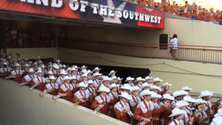 Texas Longhorn Band marches into DKR Aug 30, 2014 UT vs. UNT