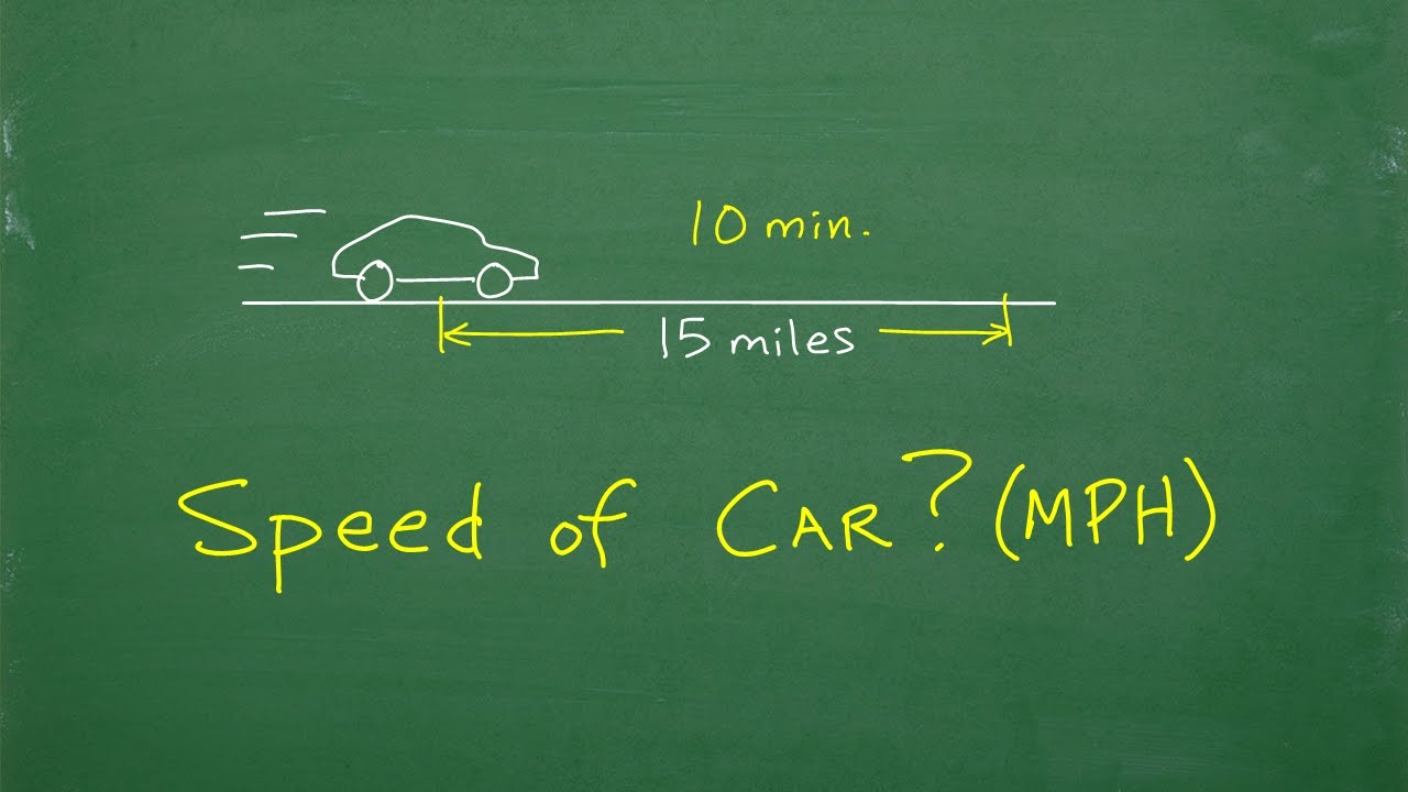 ⁣A car goes 15 miles in 10 minutes- how fast is it traveling?