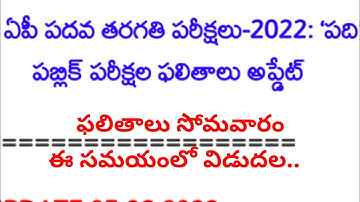 ap 10th class results Time June 6, 2022 at.....