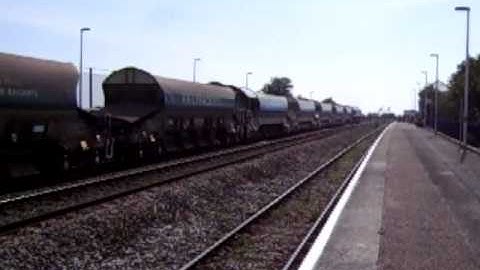 DB Schenker Class 66 66181 Passing Dawilsh Warren Working A Enginering Train With A 2 Tone