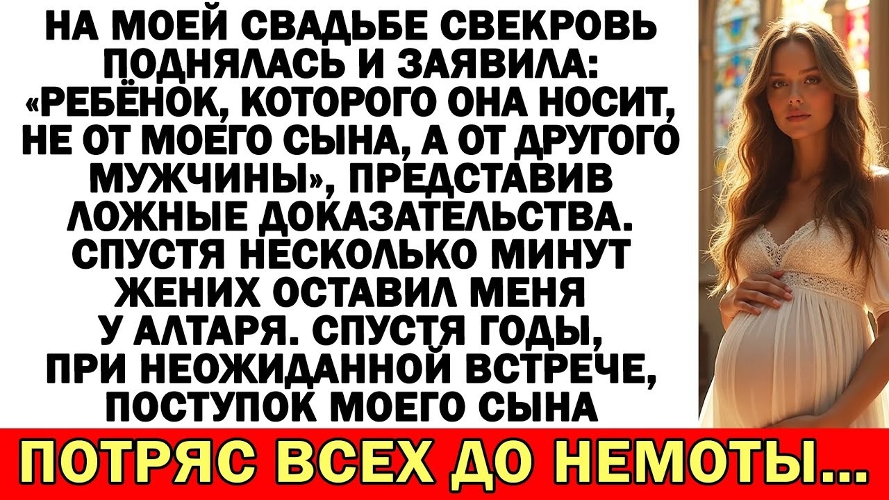 На свадьбе свекровь заявила  «Ребёнок внутри неё не от моего сына, а от другого!»