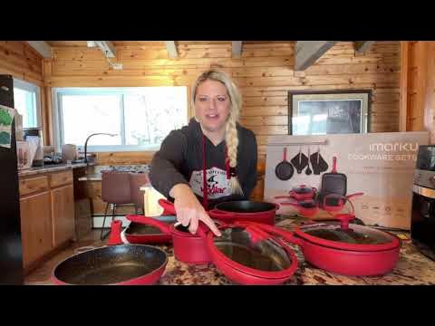 imarku Nonstick Pots and Pans Set 