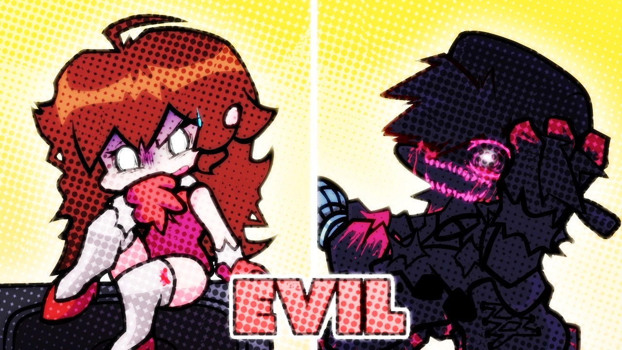 FRIDAY NIGHT FUNKIN' mod EVIL Boyfriend VS GF! [Allure but they swapped ...