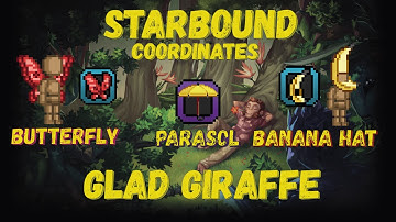[starbound guide] Banana Mask Butterfly Parasol coordinates Glad Giraffe