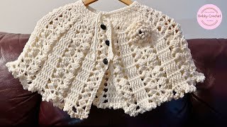 Capa beige a crochet paso a paso (Versión diestra) - YouTube
