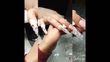 Randomly Applying Swarovski crystals | Bling Ombre design