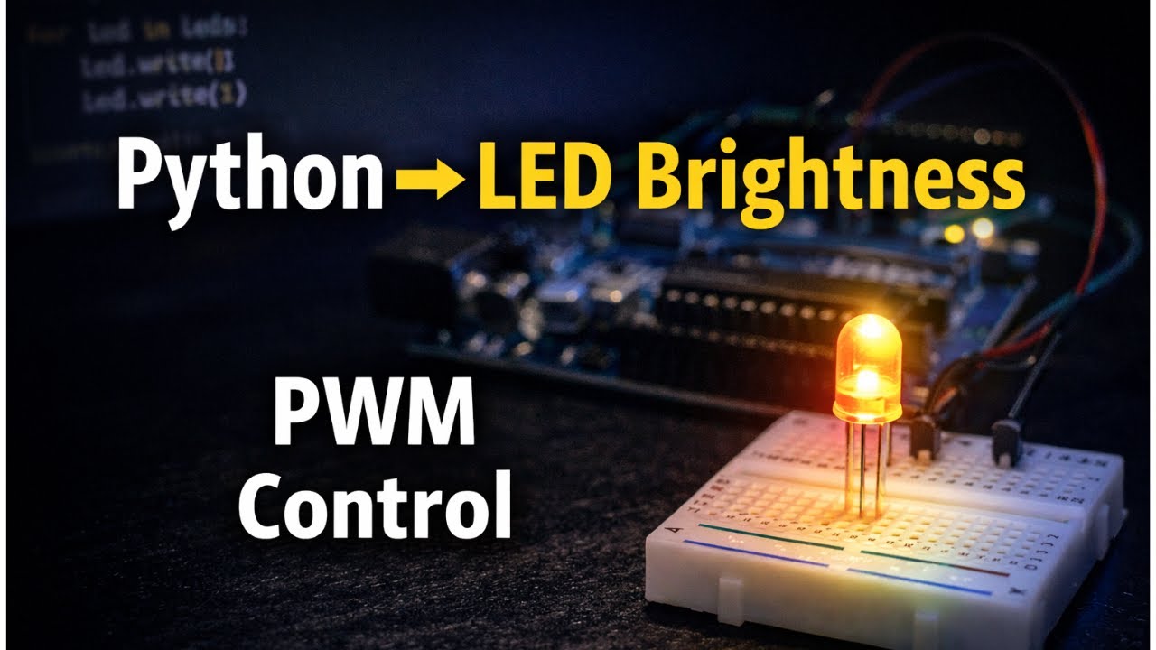 Control LED Brightness with Python | Arduino PWM Explained Simply - YouTube