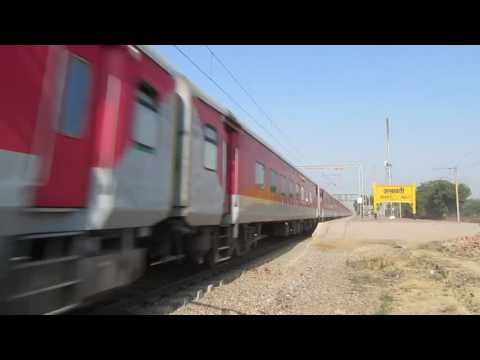 22414 Madgaon Rajdhani express crosses asaoti at 100