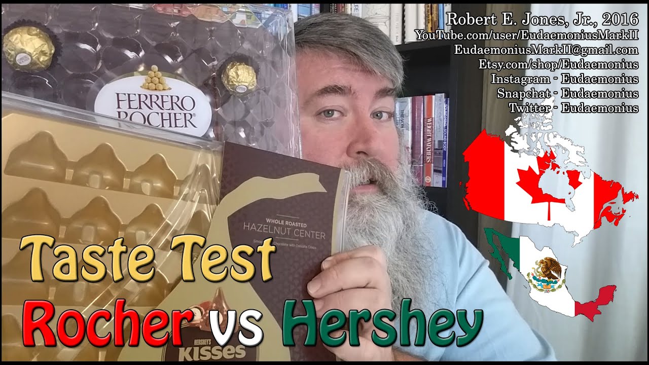 Teste Rocher Taste Test - ROCHER vs. HERSHEY'S - Day 16,908 - YouTube