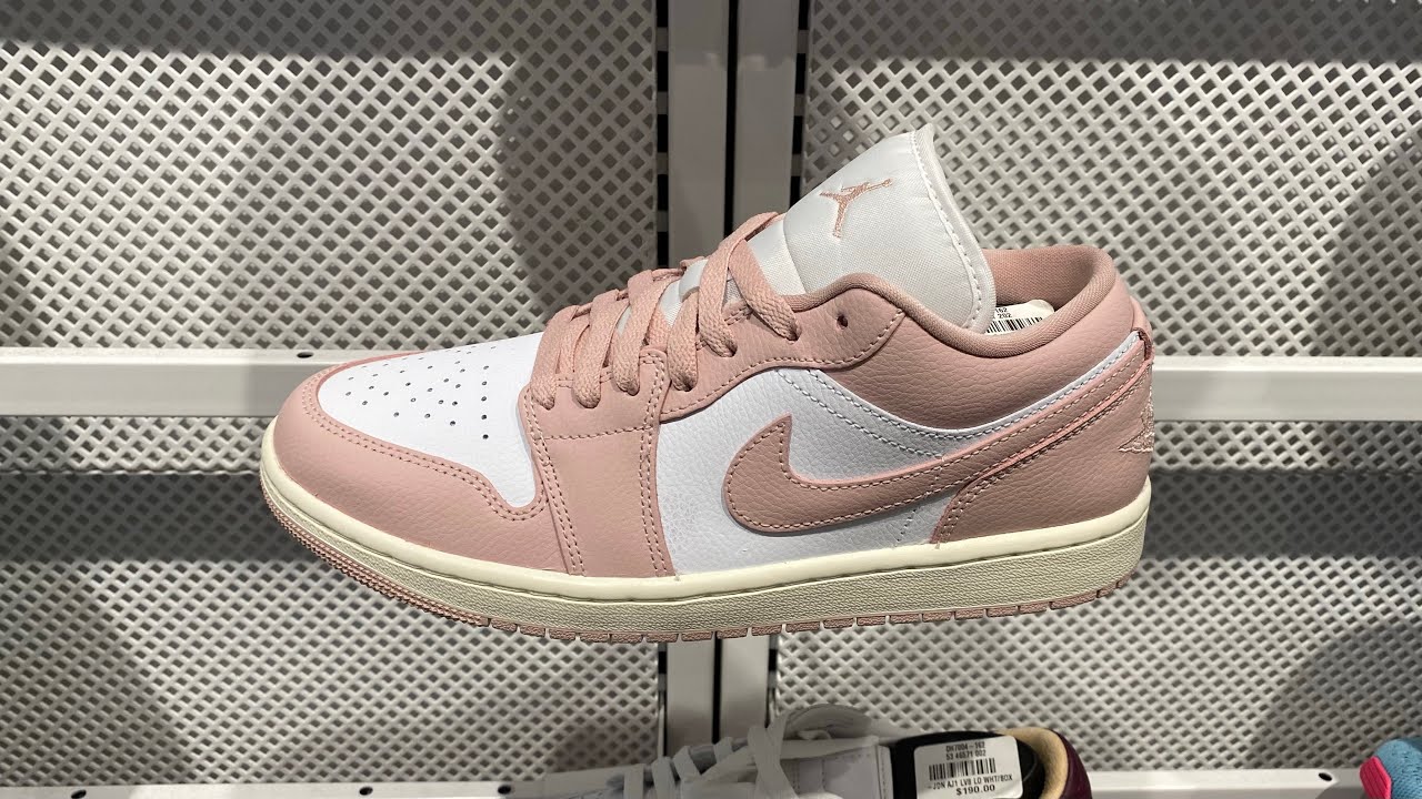 【ナイキ】★(W) Jordan 1 Low White Pink Oxford★大人気★ Air Jordan 1 Low “Strawberry Milk” (White/Sail/Pink Oxford
