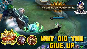 THE ENEMIES SURRENDER WHY??? │YU ZHONG GAMEPLAY │MLBB