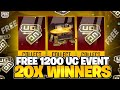 Get Free 1200 UC | 24000 UC Giveaway From Pubg Mobile | Pubg Mobile Free UC Event Explaine | PUBGM