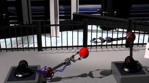 3ds max - Robot arm playing with ball