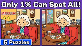 【MEDIUM】A Full Visual Workout – Find Every Difference (5 Puzzles) #157