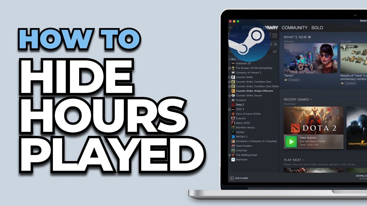 How to Hide Hours Played on Steam Games & Make Private