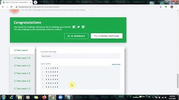 Day-11  2D Arrays || 30 Days of code || Python 3 || HackerRank