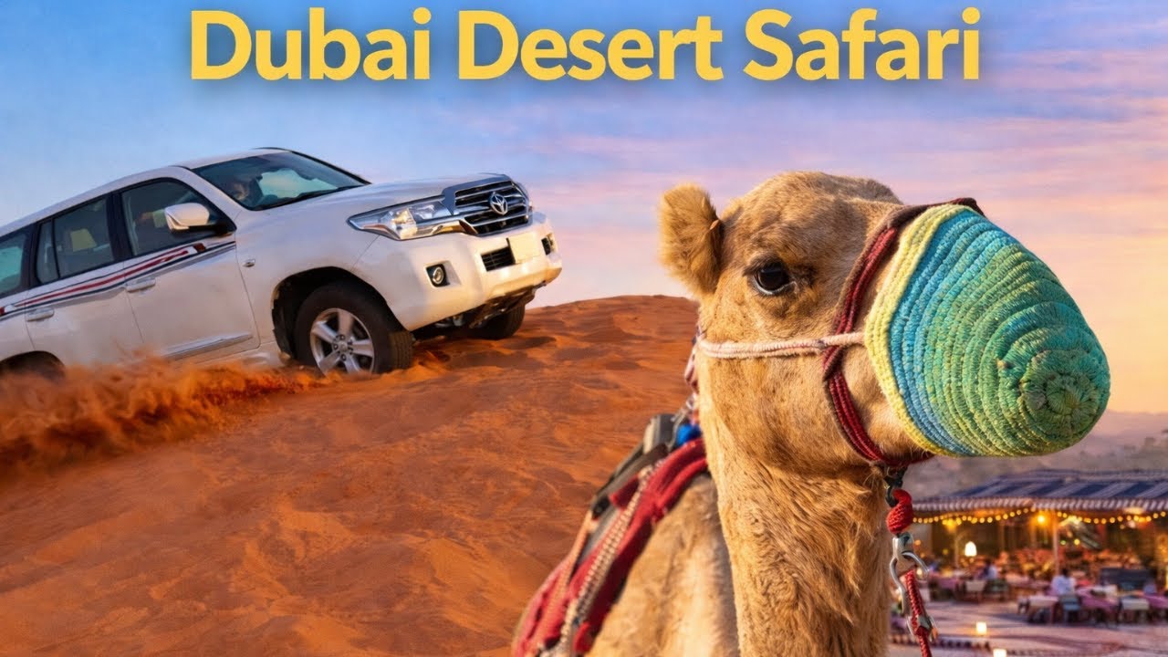 Dubai Desert Safari Experience | Dune Bashing, Camels & Al Khayma Camp in 4K