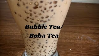 How to make a simple bubble tea/boba tea with homemade sago pearls
