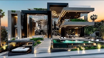 Unreal Modern Mansion Tour With Floating Architecture and Glass Walls