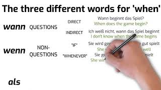 How to say 'when' and 'if' in German | wann, wenn, als, ob, falls