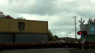 CSXT 40 and 68 on Long Double Stack Train
