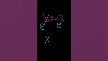How to Solve the Equation ln(x) = 3 #shorts