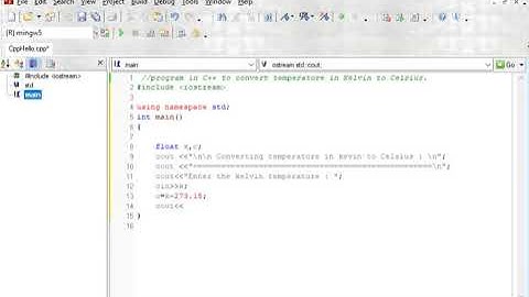 Converting temperature in kelvin to Celsius c++