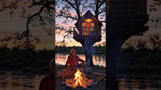 #Survival #OffGrid #TreeHouse #ForestLife #CabinBuild