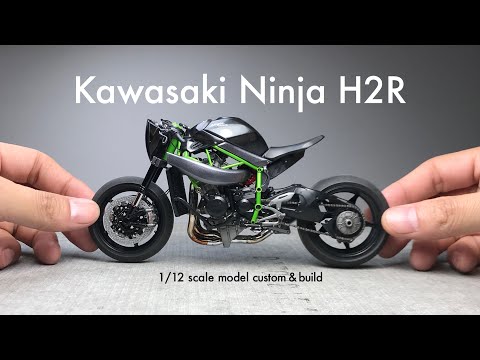 Building Tamiya 1/12 Kawasaki Ninja H2R Scale Model Custom