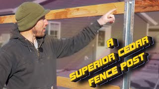 Why we build our cedar fences with steel fence posts! | A better cedar privacy fence