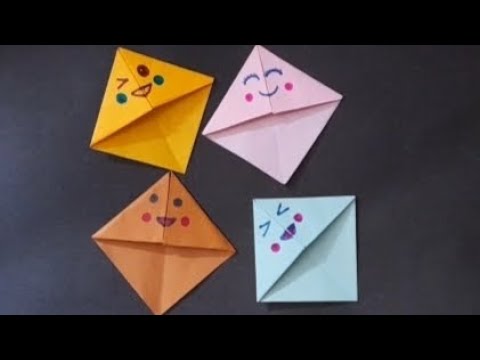 Easy Sticky Note Origami - Heart Bookmark / Post it Origami