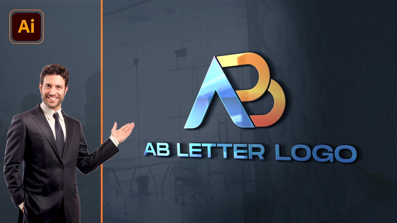 AB Logo Design Tutorial in Adobe Illustrator