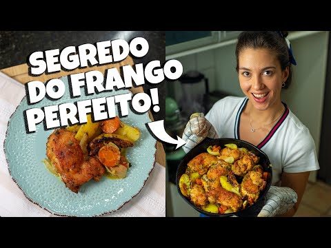 COMO FAZER SOBRECOXA ASSADA COM BATATA E LEGUMES / Frango suculento com pele crocante sem marinar