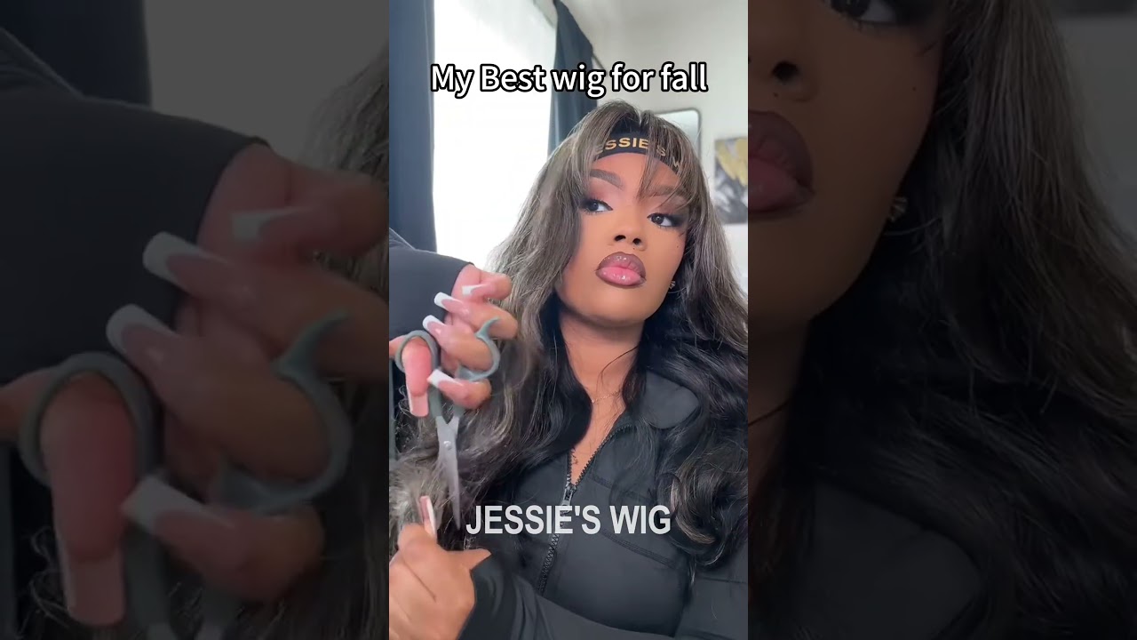 Install this highlight wig with cute bangs👏|Jessies Wig