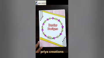 Circle Border Designs/10 Beautiful Border design for project/Project work designs/Assignment #shorts