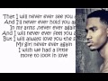 Trey Songs - Never Again (Lyrics)